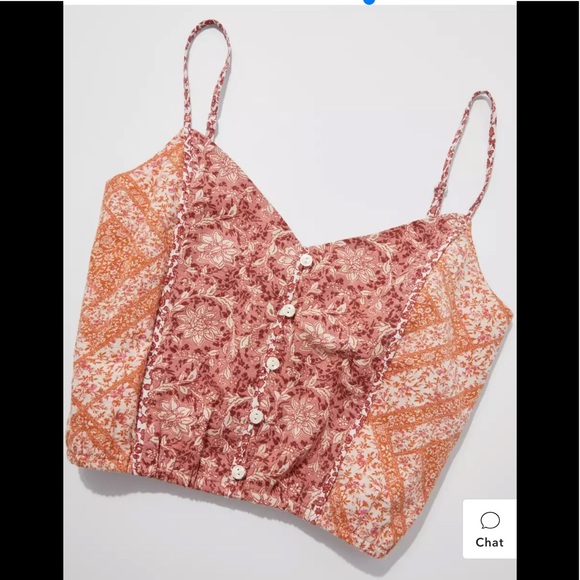 American Eagle Outfitters Tops - American Eagle Crop Mixed Print Floral Cropped Camisole NWT